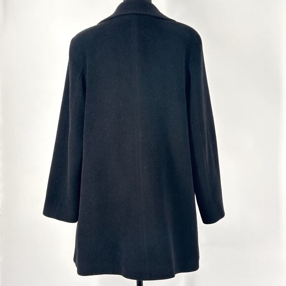 Cinzia Rocca Wool Cashmere Coat Womens 6 Black Made Italy Tailored - Picture 7 of 16